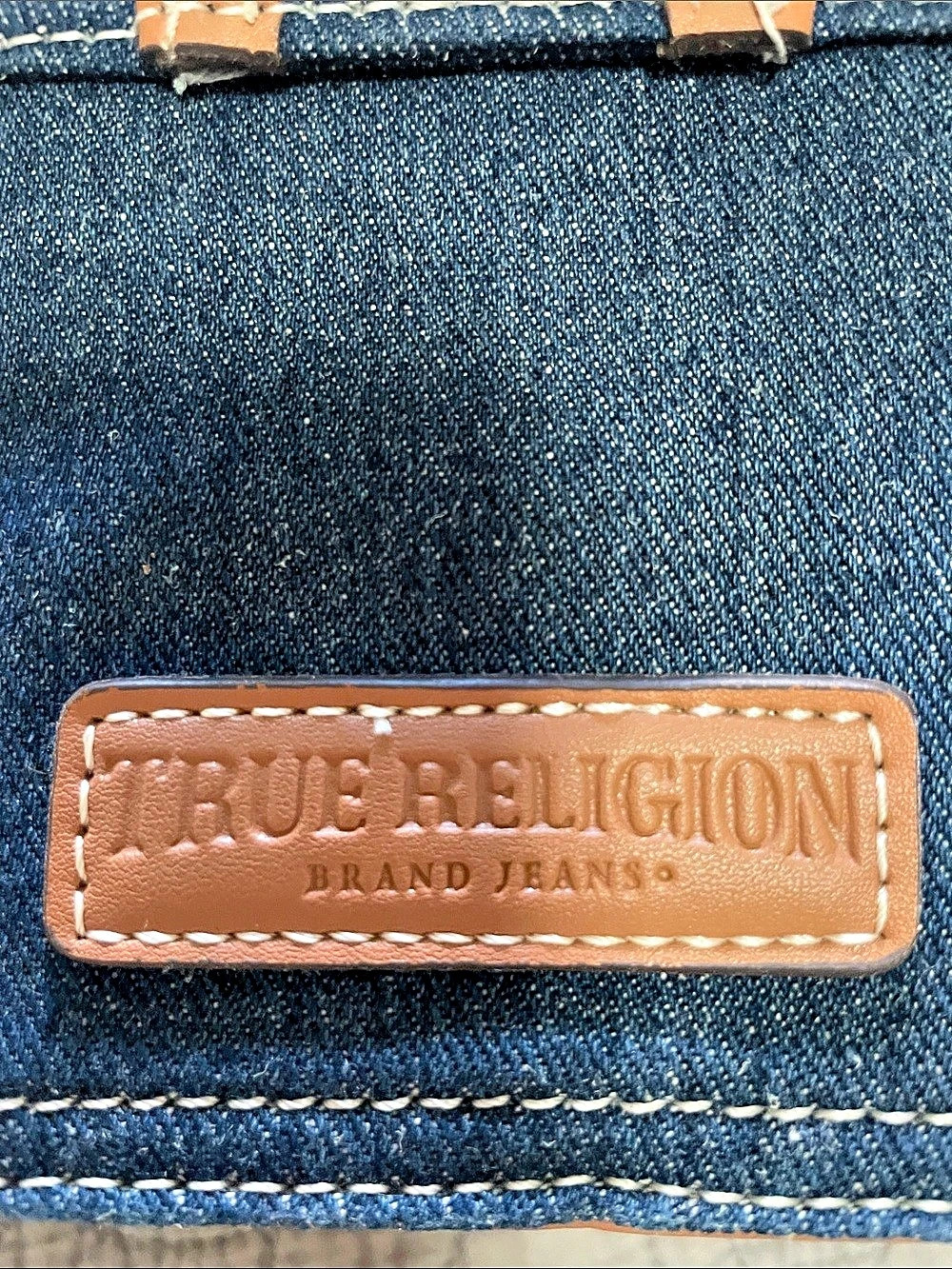 True Religion Denim Crossbody Bag in Blue & Brown - Picture 7 of 7